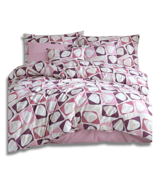 Pościel CottonLove 71464 - biała w niebieskie wzory
